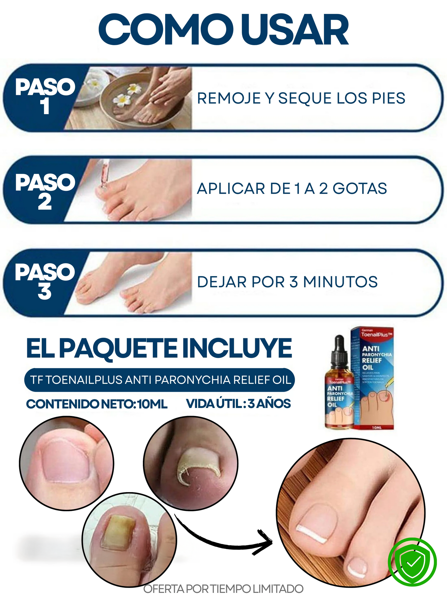 Tratamiento para eliminar Hongos de uña 100% Natural🍃