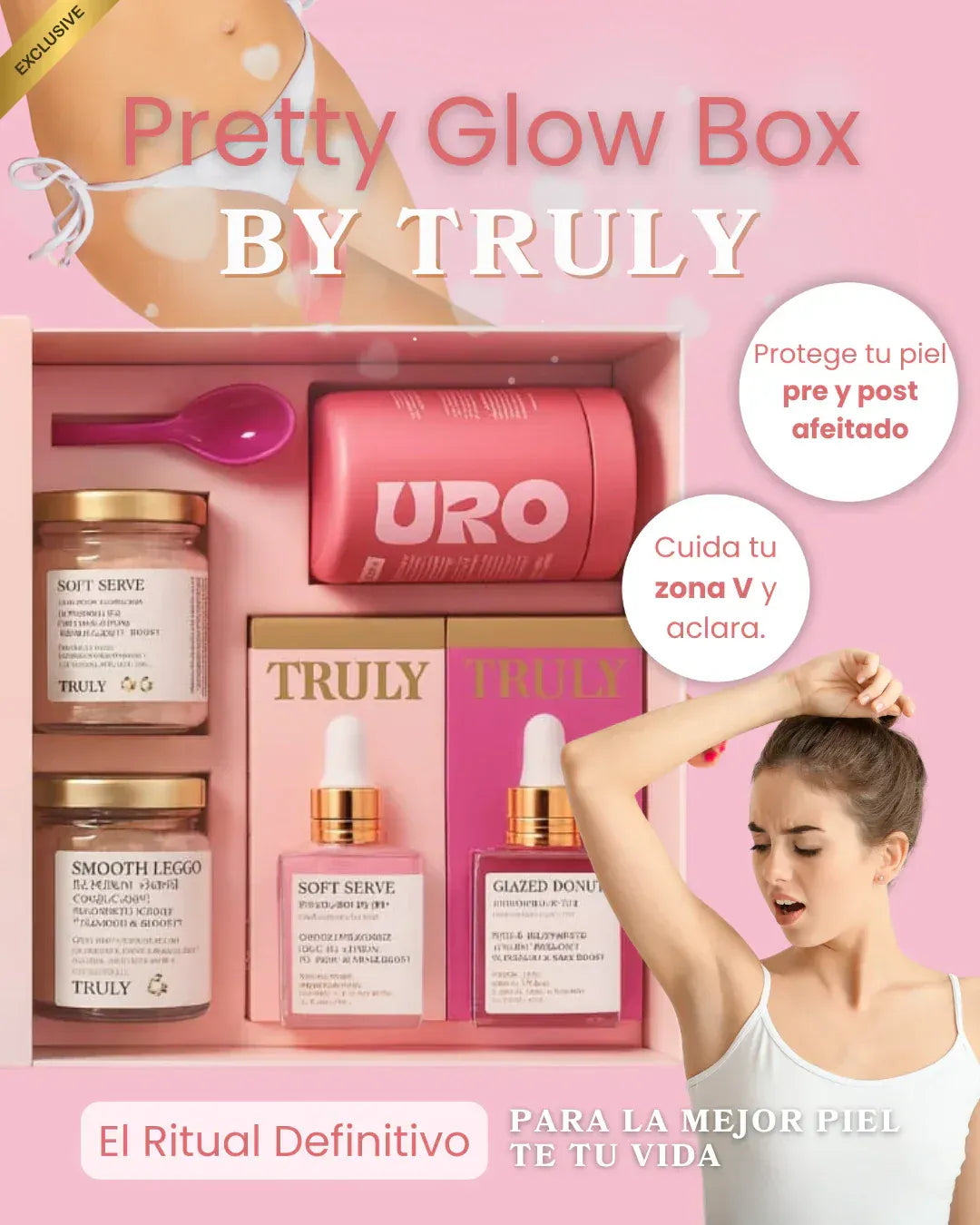 6 en 1 Pretty Glow Box TRULY® + URO® Probióticos Vaginales